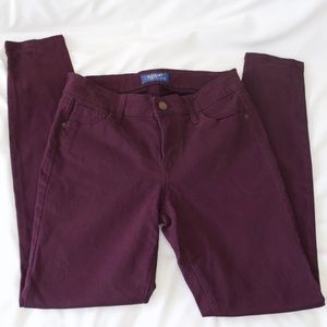 Old Navy Mid Rise Jeans Maroon Size 2 Regular